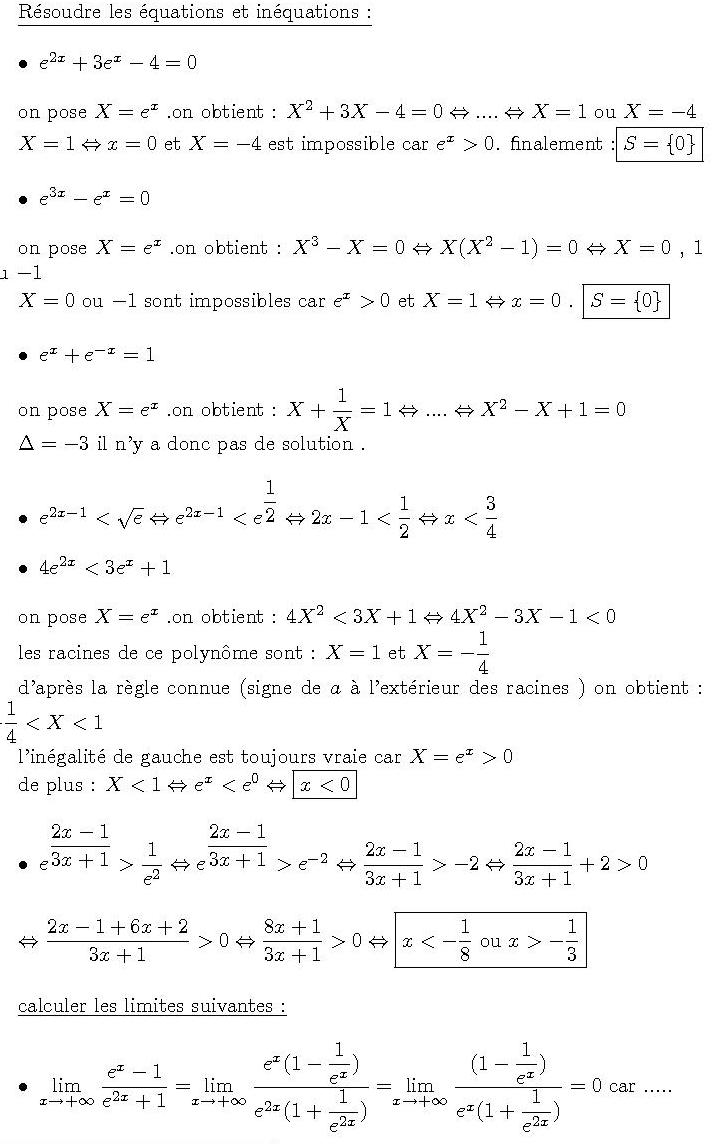 Documents pour la classe en Terminale S