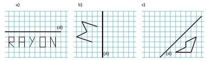 Symétrie axiale : exercices de maths corrigés en 6ème